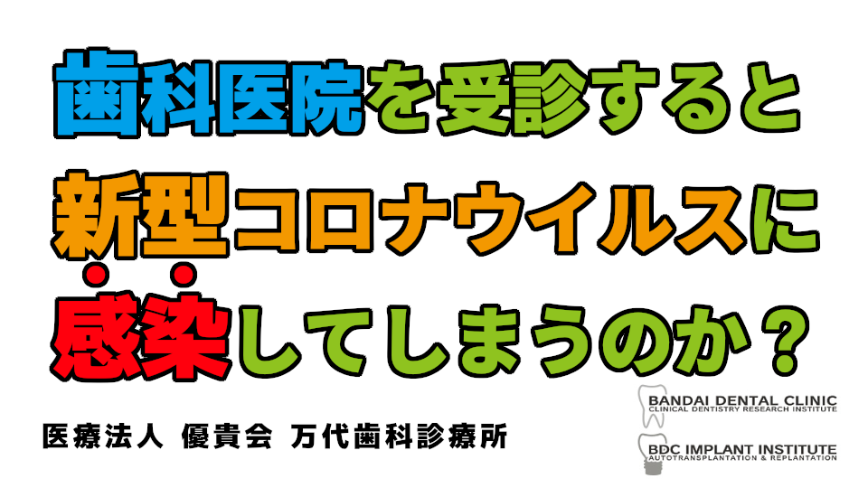 歯科医院を受診する際の新型コロナウィルスへの感染の危険性について